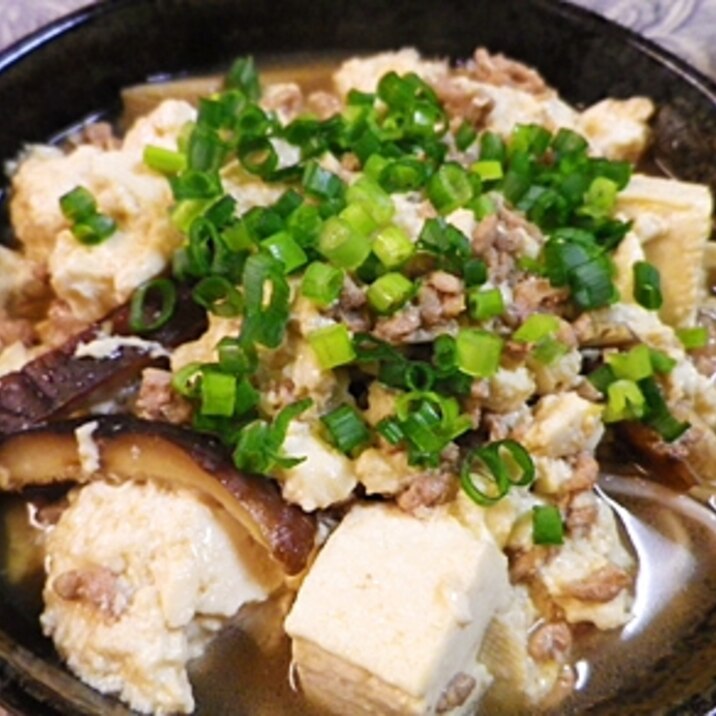 豆腐挽肉蕎麦